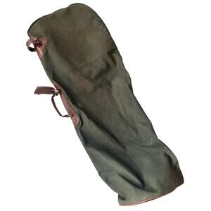 Orvis Battenkill Golf Bag Cover Carry Travel Bag Green Canvas Brown Leather USA
